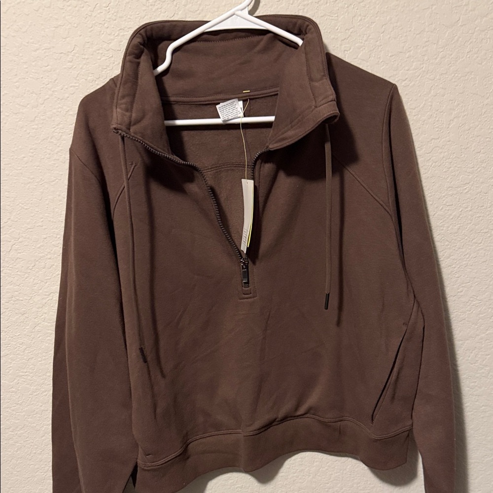 All in Motion Brown Crew Neck Sweater